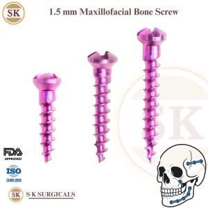 Oral Maxillofacial 1.5 mm S.S Mini Bone Screw