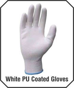 White PU Coated Gloves