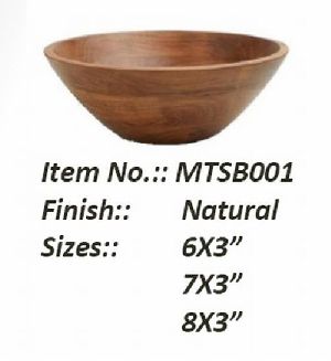 Round Mango Wood Serving Bowls