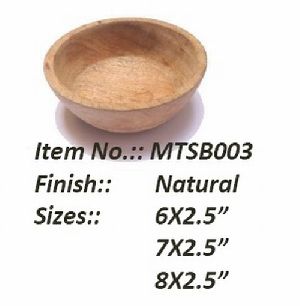 Round Mango Wood Serving Bowls
