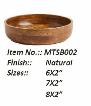 Round Mango Wood Serving Bowls
