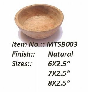 Round Mango Wood Serving Bowls