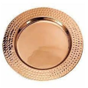 Copper Round Charger Plate
