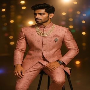 Gold JCQ-2 Polyester Suiting Fabric