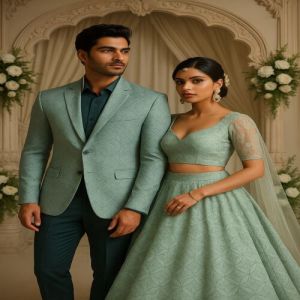 Gold JCQ-4 Polyester Suiting Fabric