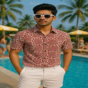 Laffar Print-1 Polyester Shirting Fabric