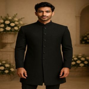 Smart Jcq 9 Dark Polyester Suiting Fabric