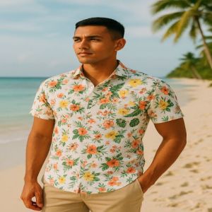 Zara Heavy D Print Polyester Shirting Fabric