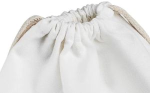 White Drawstring Bag