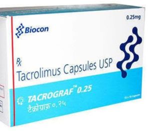Tacrograf 0.25mg Tacrolimus Capsules