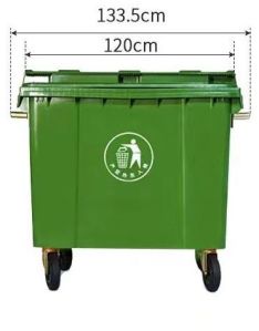 1100L Plastic Wheeled Garbage Bin