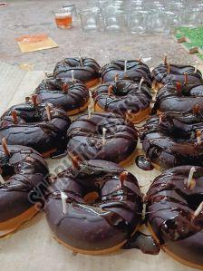 Chocolate Donut Shape Decorative Candle