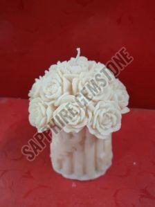 White Rose Bouquet Decorative Candle White Rose Bouquet Decorative Candle