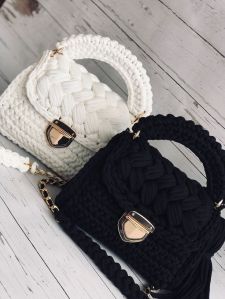 Handmade Cotton Crochet Yarn Bag