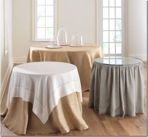 Plain Silk Dining Table Cover