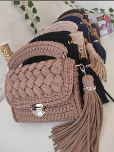 Handmade Cotton Crochet Yarn Bag