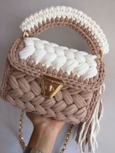 Handmade Cotton Crochet Yarn Bag