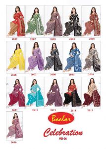 baalar celebration vol 26 cotton printed dress material