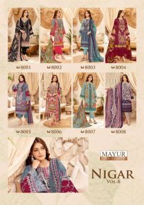 mayur nigar vol 8 cotton printed dress material