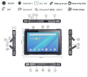 10 Inch Android Rugged Tablet