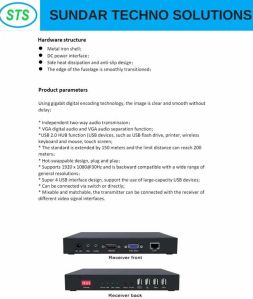 4K VGA KVM Extender Over Network Cable with USB2.0 Audio RS232