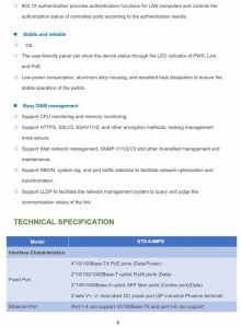 6 Port 10/100M Managed Industrial POE Switch
