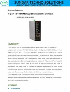 6 Port 10/100M Managed Industrial POE Switch