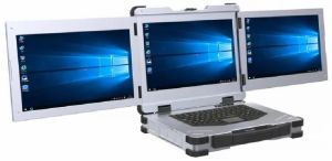 STS 15.6 Inch 3 Screen Military Monitor Rugged Laptop