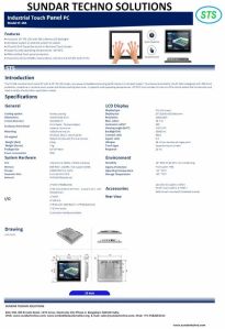 STS 19 Inch Industrial Fanless Touch Panel PC