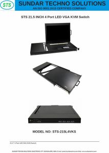 STS 21.5 Inch 4 Port LED VGA KVM Switch