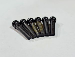 Black Buffalo Horn White Dots Bridge Pins