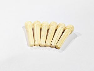 Bone with Red Jasper Bridge Pins
