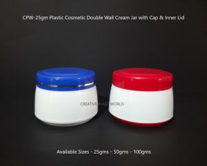 25gm Plastic Cosmetic Cream Jars