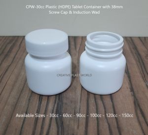 30cc Plastic HDPE Tablet Container