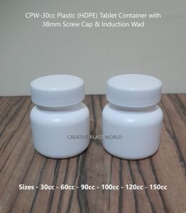 30cc Plastic HDPE Tablet Container