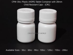 30cc Plastic HDPE Tablet Container