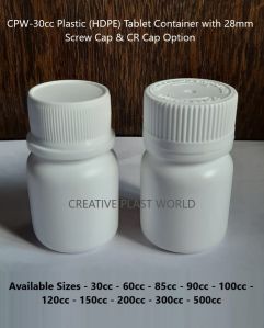 30cc Plastic HDPE Tablet Container
