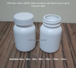 90cc Plastic HDPE Tablet Container
