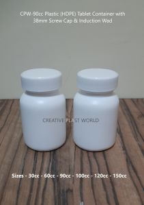 90cc Plastic HDPE Tablet Container