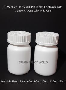 90cc Plastic HDPE Tablet Container