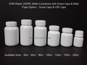 90cc Plastic HDPE Tablet Container