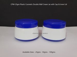 Plastic Cosmetic Double Wall Cream Jars