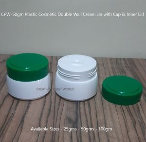 Plastic Cosmetic Double Wall Cream Jars