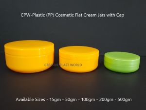 Plastic Cosmetic Flat Cream Jars