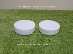 Plastic Cosmetic Flat Cream Jars