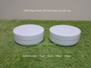Plastic Cosmetic Flat Cream Jars