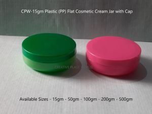 Plastic Cosmetic Flat Cream Jars