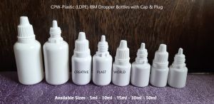 Plastic White Dropper Bottles