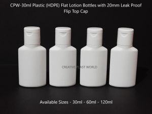Plastic HDPE Flat Lotion Bottles with Flip Top Cap