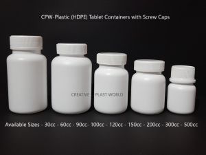 Plastic HDPE Tablet Containers